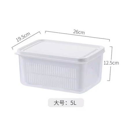 Organizador de Refrigerador y Caja de Almacenamiento para Frutas y Verduras