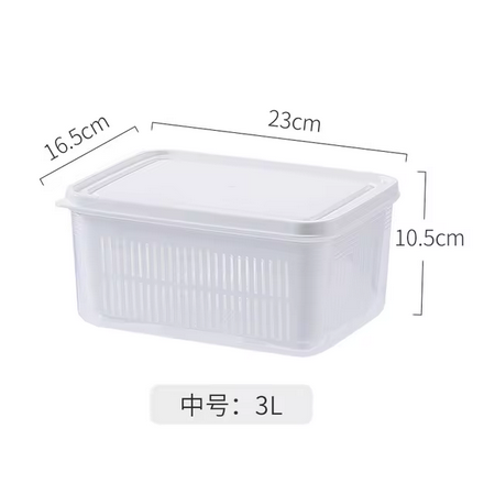 Organizador de Refrigerador y Caja de Almacenamiento para Frutas y Verduras