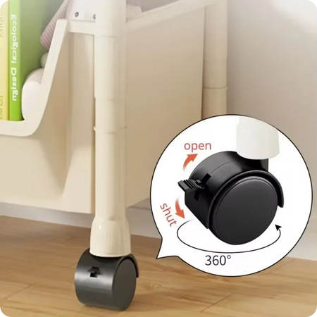 Estantería con Ruedas para Cocina y Organizador Multifuncional