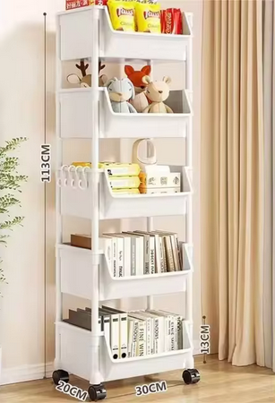 Estantería con Ruedas para Cocina y Organizador Multifuncional