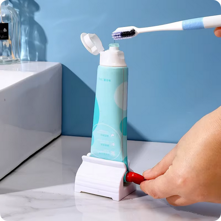 Exprimidor de Pasta de Dientes de Tubo Rodante con Soporte de Asiento Giratorio