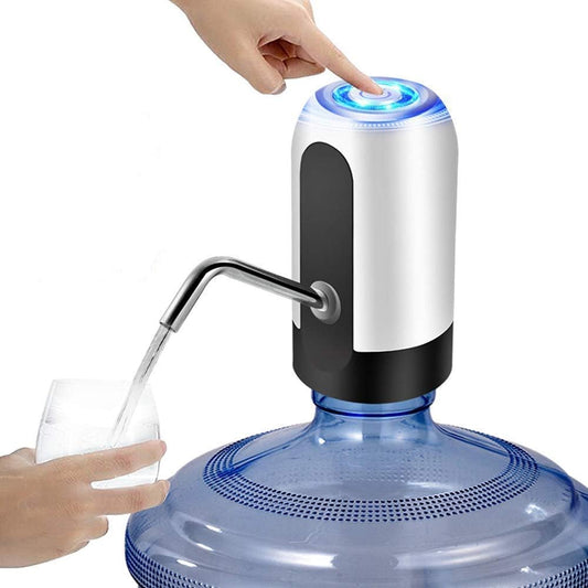 Uzomart Dispensador de Agua Automático Portátil USB Recargable - Bomba Eléctrica Inalámbrica para Botellas de Galón