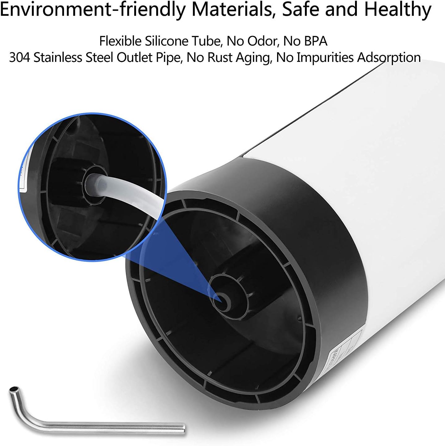Uzomart Dispensador de Agua Automático Portátil USB Recargable - Bomba Eléctrica Inalámbrica para Botellas de Galón